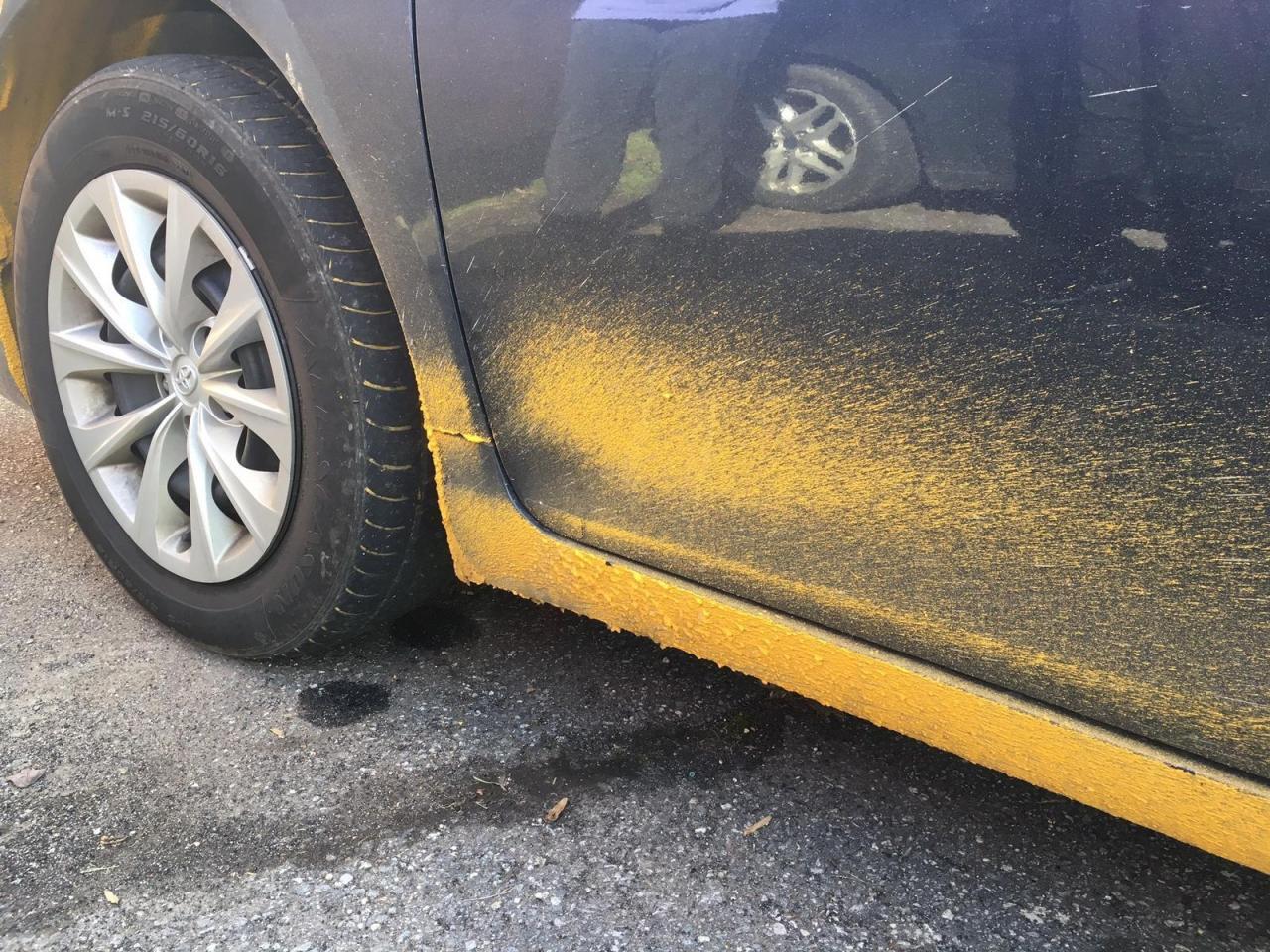 Drivers: Botched paint job splatters vehicles on mountain road | WLOS Drivers: Botched paint job splatters vehicles on mountain road | WLOS
